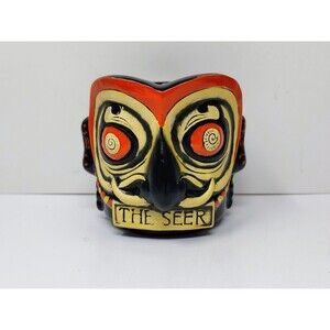 McMenamin's Seen The Seer Tiki Mug 2 Sided Tarot Tiki Series #1 Munktiki Vintage